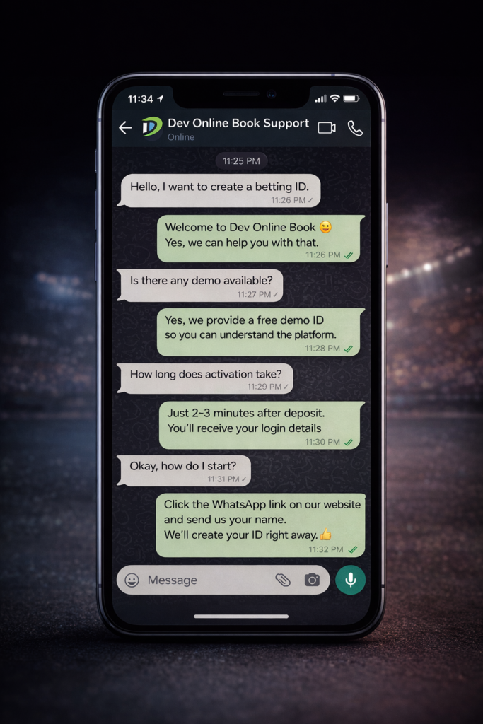 cricket betting ID provider WhatsApp support India