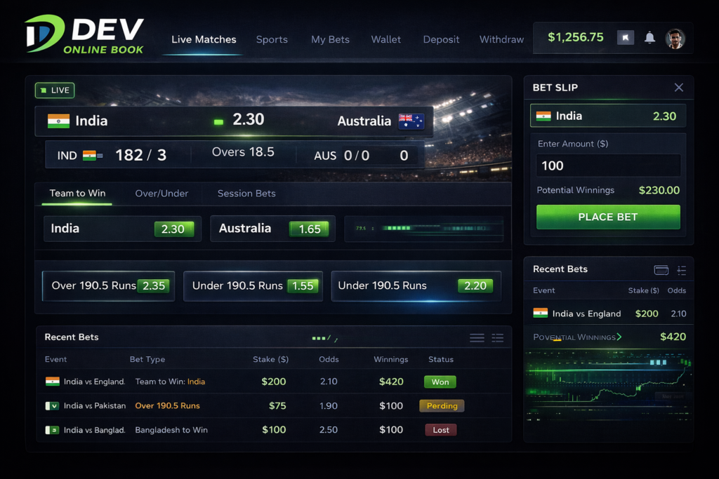 online cricket betting ID platform Dev Online Book