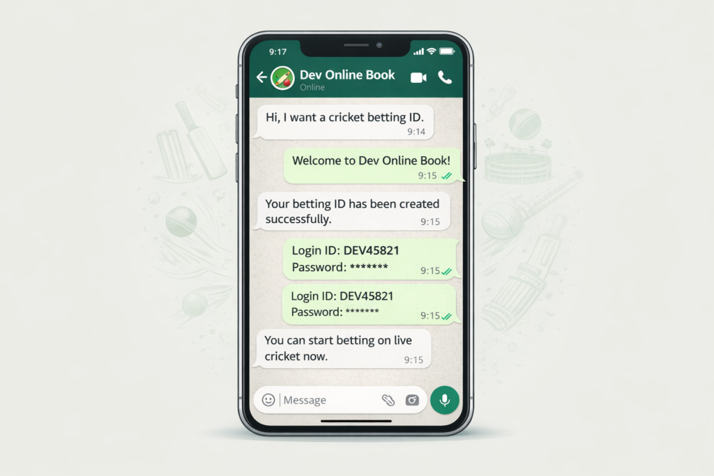 Getting cricket betting ID instantly on WhatsApp