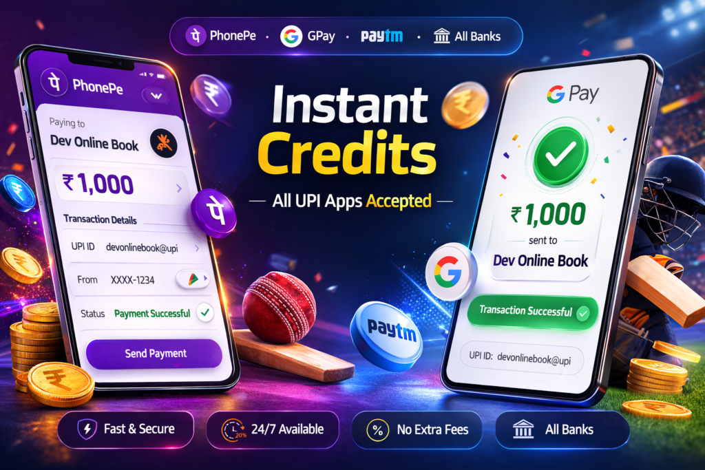 PhonePe and Google Pay deposit for cricket betting ID India