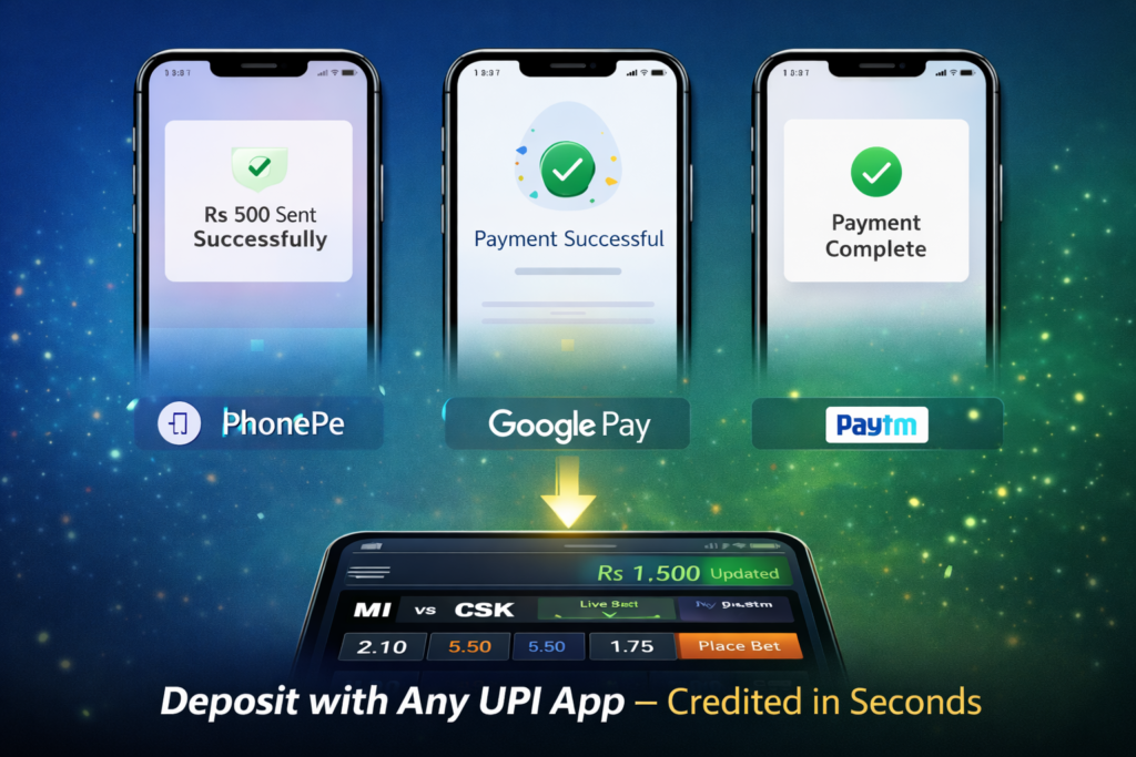 UPI deposit cricket betting mobile payment – PhonePe Google Pay Paytm India